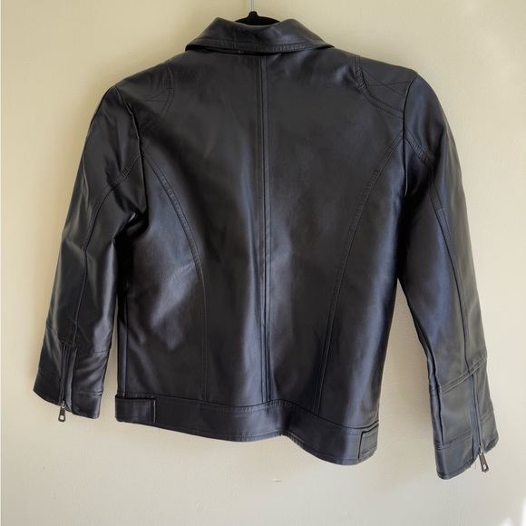 Lehour Black Faux Leather Jacket *GREAT USED CONDITION* - Picture 8 of 13